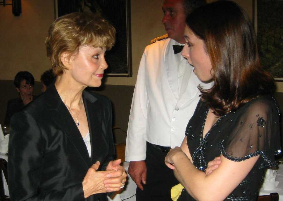 Nina and Mica, with Maria Ferrer seated over Nina's shoulder